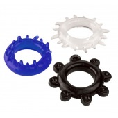 Набор из 3 эрекционных колец разного цвета и рельефа - Boys of Toys - в Сочи купить с доставкой