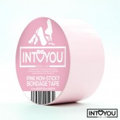 Розовый скотч для фиксации Non-Sticky Bondage Tape - 15 м. - Intoyou - купить с доставкой в Сочи
