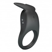 Черное перезаряжаемое виброкольцо Carlton - Baile - в Сочи купить с доставкой