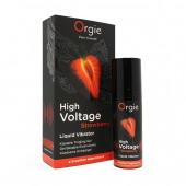 Жидкий вибратор Orgie High Voltage Strawberry - 15 мл. - ORGIE - купить с доставкой в Сочи