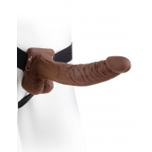 Полый мужской фаллопротез Hollow Strap-On with Balls - 24 см. - Pipedream - купить с доставкой в Сочи