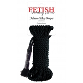 Черная веревка для фиксации Deluxe Silky Rope - 9,75 м. - Pipedream - купить с доставкой в Сочи