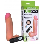 Фаллическая насадка Харнесс UNICOCK 7  с вибрацией - 19 см. - LOVETOY (А-Полимер) - купить с доставкой в Сочи