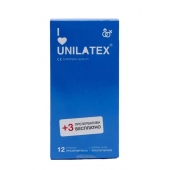 Классические презервативы Unilatex Natural Plain - 12 шт. + 3 шт. в подарок - Unilatex - купить с доставкой в Сочи