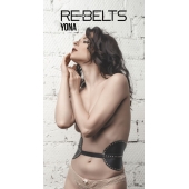 Пояс с клёпками Yona Black - Rebelts - купить с доставкой в Сочи