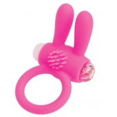 Розовое эрекционное виброкольцо A-toys с ушками - A-toys - в Сочи купить с доставкой