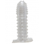 Гелевая прозрачная насадка c шипами - 12 см. - Toyfa Basic - в Сочи купить с доставкой