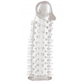 Прозрачная насадка на половой член с закрытой головкой и шипами - 12,5 см. - ToyFa - в Сочи купить с доставкой