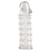 Гелевая прозрачная насадка с шипами - 12 см. - Toyfa Basic - в Сочи купить с доставкой