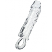 Прозрачная насадка с петлёй для фиксации - 14 см. - ToyFa - в Сочи купить с доставкой