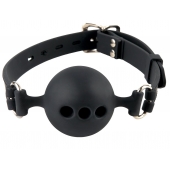 Силиконовый кляп-шар с отверстиями для дыхания Silicone Breathable Ball Gag Small - Pipedream - купить с доставкой в Сочи