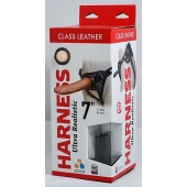 Насадка-фаллоимитатор на кожаных трусиках Harness Ultra Realistic 7  - 18 см. - LOVETOY (А-Полимер) - купить с доставкой в Сочи