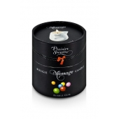 Массажная свеча с ароматом бубль-гума Bougie de Massage Gourmande Bubble Gum - 80 мл. - Plaisir Secret - купить с доставкой в Сочи