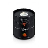 Массажная свеча с ароматом клубники Bougie de Massage Gourmande Fraise - 80 мл. - Plaisir Secret - купить с доставкой в Сочи