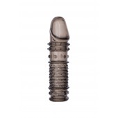 Дымчатая закрытая насадка ToyFa XLover с чешуйками и пупырышками - 13,5 см. - ToyFa - в Сочи купить с доставкой