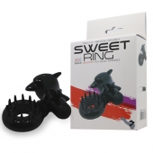Чёрное эрекционное виброкольцо Sweet Ring с дельфинчиком - Baile - в Сочи купить с доставкой
