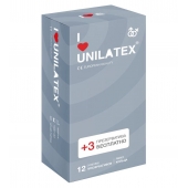 Презервативы с рёбрами Unilatex Ribbed - 12 шт. + 3 шт. в подарок - Unilatex - купить с доставкой в Сочи