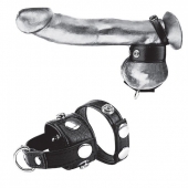 Утяжка для мошонки и пениса Cock Ring With 1  Ball Stretcher And Optional Weight Ring - BlueLine - купить с доставкой в Сочи