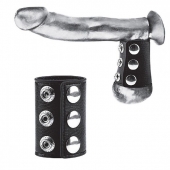 Утяжка на пенис на кнопочках 100% PVC STRAP WITH METAL SNAP - BlueLine - купить с доставкой в Сочи