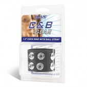 Ремень на член и мошонку 1.5  Cock Ring With Ball Strap - BlueLine - купить с доставкой в Сочи