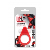 Красное эрекционное кольцо LIT-UP SILICONE STIMU RING 1 RED - Dream Toys - в Сочи купить с доставкой