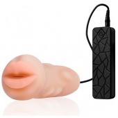 Мастурбатор-ротик с вибрацией REALSTUFF VIBRATING MASTURBATOR MOUTH - Dream Toys - в Сочи купить с доставкой