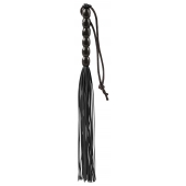 Чёрная мини-плеть из резины Rubber Mini Whip - 22 см. - Blush Novelties - купить с доставкой в Сочи