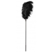 Стек с большим чёрным пером Large Feather Tickler - 65 см. - Blush Novelties - купить с доставкой в Сочи