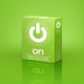 Цветные ароматизированные презервативы ON) Fruit   Color - 3 шт. - ON) - купить с доставкой в Сочи