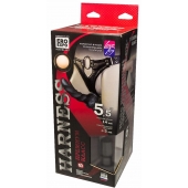 Пояс харнесс премиум класса WOMAN SIMPLEX(S) с 3 черными насадками - LOVETOY (А-Полимер) - купить с доставкой в Сочи
