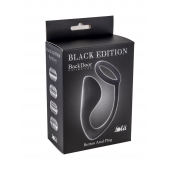 Чёрное эрекционное кольцо с анальной пробкой Button Anal Plug - Lola Games - в Сочи купить с доставкой
