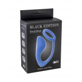 Синее эрекционное кольцо с анальной пробкой Button Anal Plug - Lola Games - в Сочи купить с доставкой
