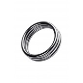 Металлическое эрекционное кольцо с рёбрышками размера L - ToyFa - в Сочи купить с доставкой