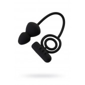 Чёрное эрекционное кольцо с вибростимулятором и анальным хвостом - Erotist Adult Toys - в Сочи купить с доставкой