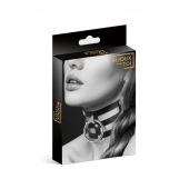 Чёрный тройной чокер с большим кольцом - Bijoux Pour Toi - купить с доставкой в Сочи