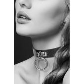 Узенький ошейник из полиуретана с кольцом - Bijoux Pour Toi - купить с доставкой в Сочи