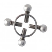 Серебристые зажимы для сосков на винтах - ToyFa - купить с доставкой в Сочи