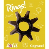Чёрное эрекционное кольцо Rings Cogweel - Lola Games - в Сочи купить с доставкой