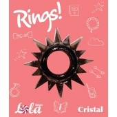 Чёрное эрекционное кольцо Rings Cristal - Lola Games - в Сочи купить с доставкой