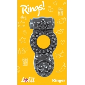 Чёрное эрекционное кольцо Rings Ringer - Lola Games - в Сочи купить с доставкой