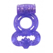 Фиолетовое эрекционное кольцо Rings Treadle с подхватом - Lola Games - в Сочи купить с доставкой