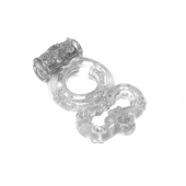 Прозрачное эрекционное кольцо Rings Treadle с подхватом - Lola Games - в Сочи купить с доставкой