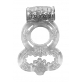 Прозрачное эрекционное кольцо Rings Treadle с подхватом - Lola Games - в Сочи купить с доставкой