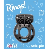 Черное эрекционное кольцо с вибрацией Rings Axle-pin - Lola Games - в Сочи купить с доставкой