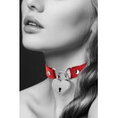 Красный чокер с замком в форме сердца - Bijoux Pour Toi - купить с доставкой в Сочи