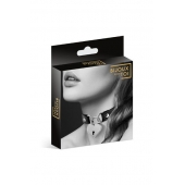 Черный чокер с замком в форме сердца - Bijoux Pour Toi - купить с доставкой в Сочи