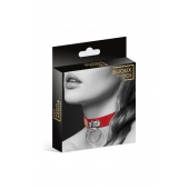 Красный узенький чокер с кольцом - Bijoux Pour Toi - купить с доставкой в Сочи