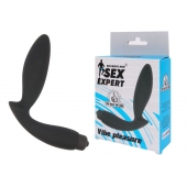 Чёрный вибростимулятор простаты Sex Expert Vibe Pleasure - Sex Expert - в Сочи купить с доставкой