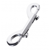 Серебристый двухсторонний карабин TOYFA Metal - ToyFa - купить с доставкой в Сочи