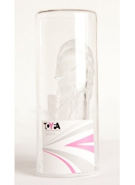 Прозрачная гелевая насадка с клиторальным отростком - 13 см. - Toyfa Basic - в Сочи купить с доставкой